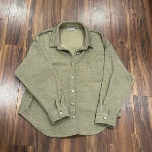 Button up olive top